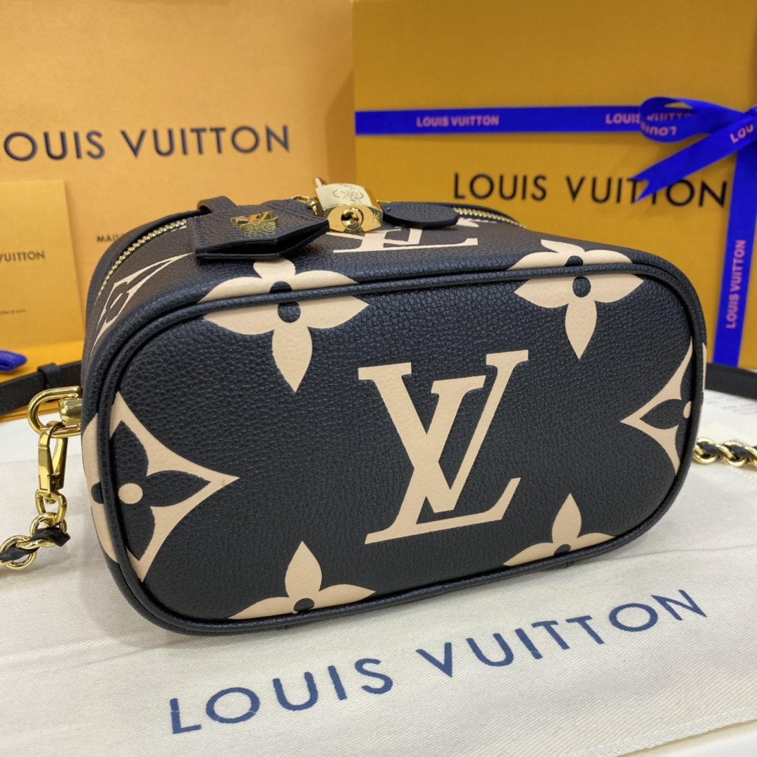 Louis Vuitton VANITY PM Handbag Monogram Empreinte M45780 Black